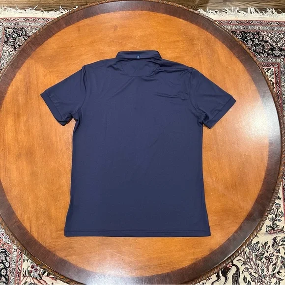 Mizzen + Main Men’s Versa Short-Sleeve Performance Polo Navy Large Trim Golf - Picture 6 of 16